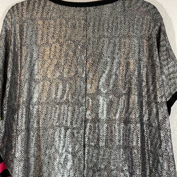 JOY Just Only You Marilyn Monroe Michael Jackson Short Sleeve Colorful Blouse - Picture 4 of 6